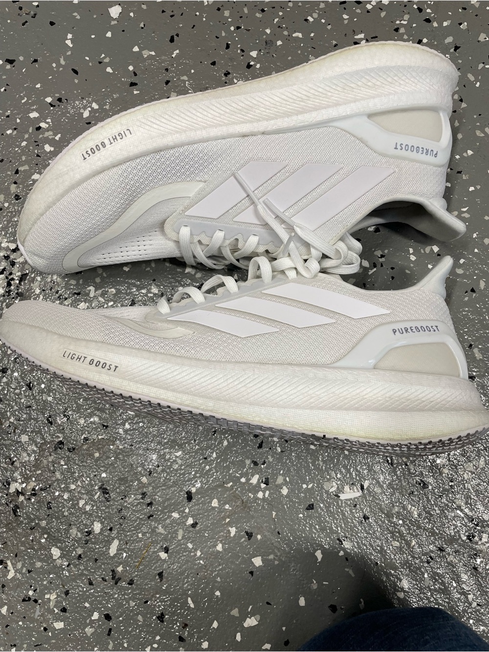 adidas Pureboost All-White Running Sneakers
